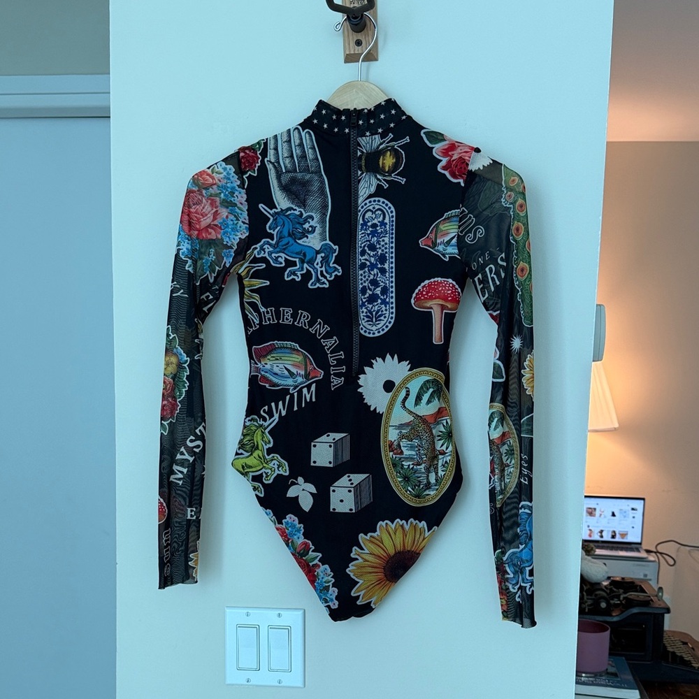 Agua Bendita Multicolor Long Sleeve Swimsuit
